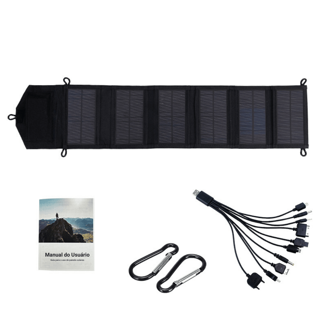 Placa Solar Portátil 500W - SolarFlex - Deixe sua vida mais simples!