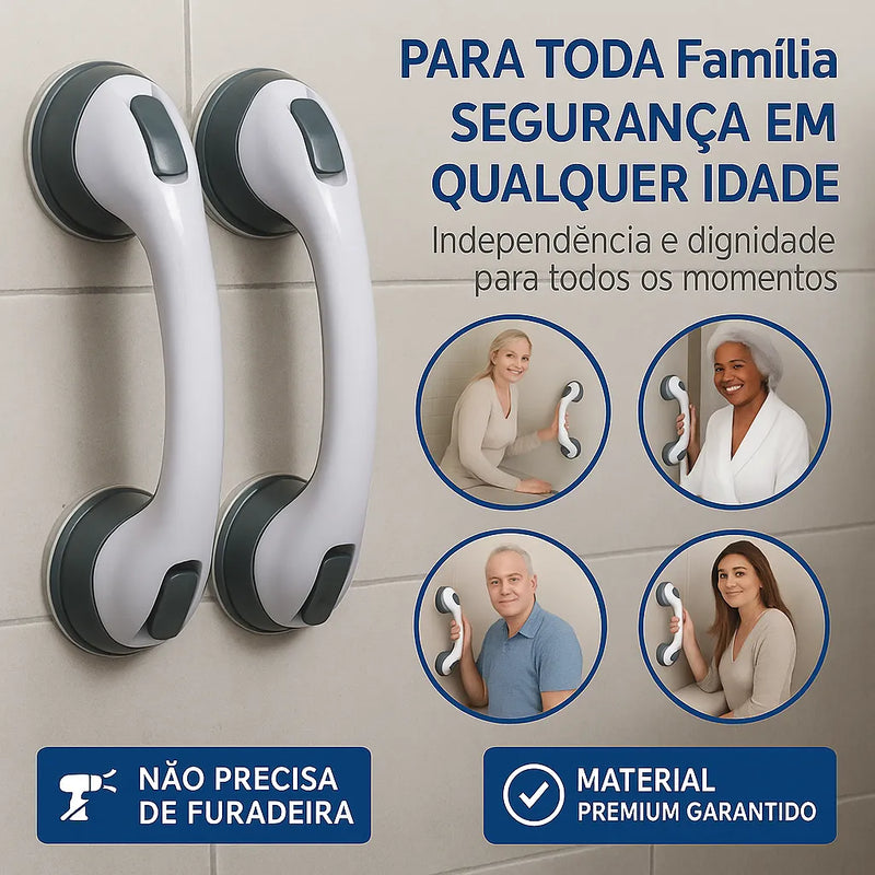 Barra de Apoio Portátil para Banheiro - SafeGrip - Mais segurança no seu banho