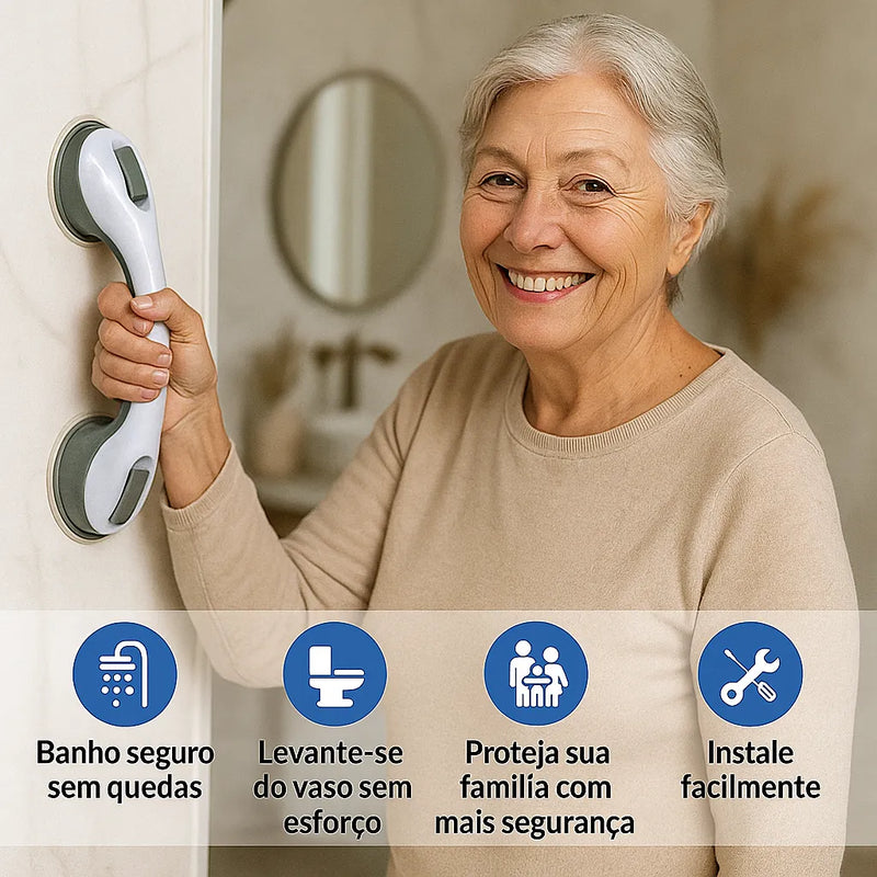 Barra de Apoio Portátil para Banheiro - SafeGrip - Mais segurança no seu banho