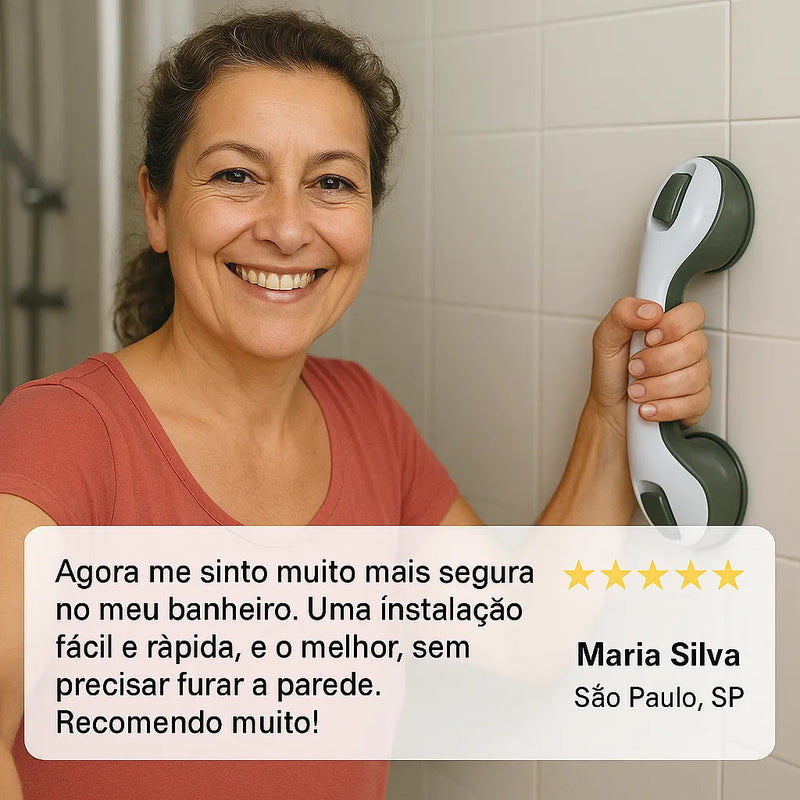 Barra de Apoio Portátil para Banheiro - SafeGrip - Mais segurança no seu banho
