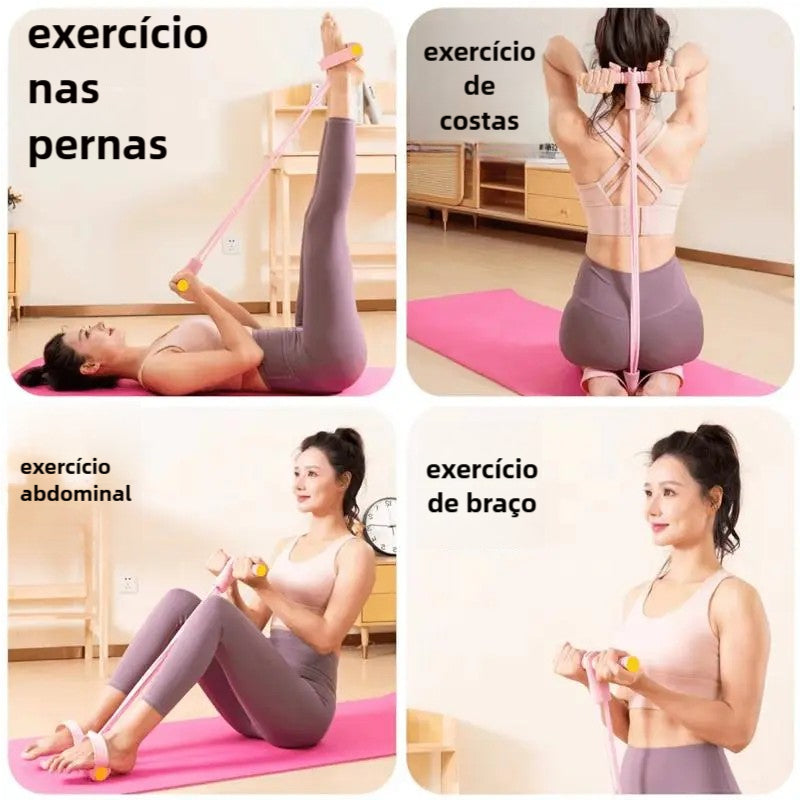 Elástico de Treino Caseiro - Alleamento - 250+ Variações de Treinos - Fácil de usar