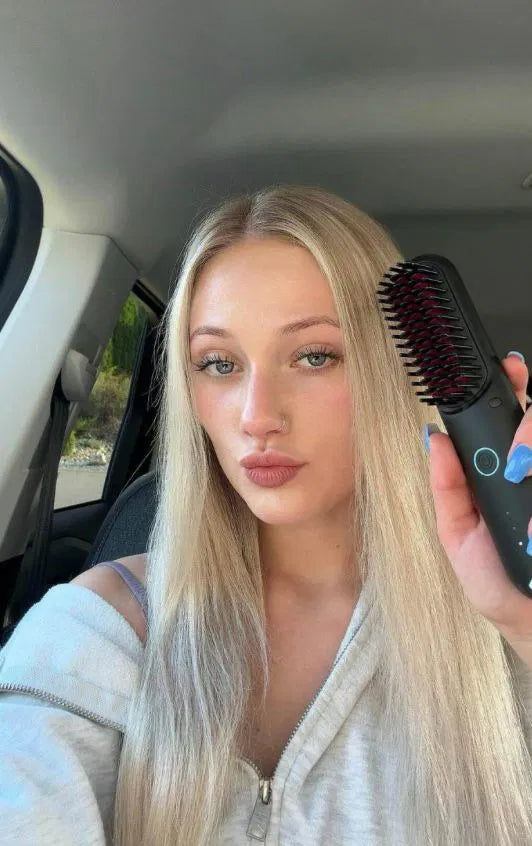 Escova portátil sem fio InnovaGlow - Facilita seu penteado