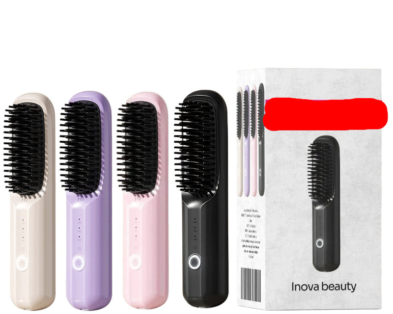 Escova portátil sem fio InnovaGlow - Facilita seu penteado