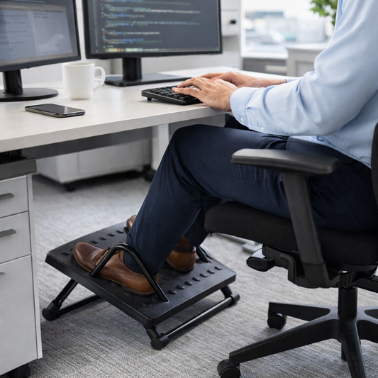 Apoio Ergonômico para Pés LiftEase - Mais conforto durante o trabalho.