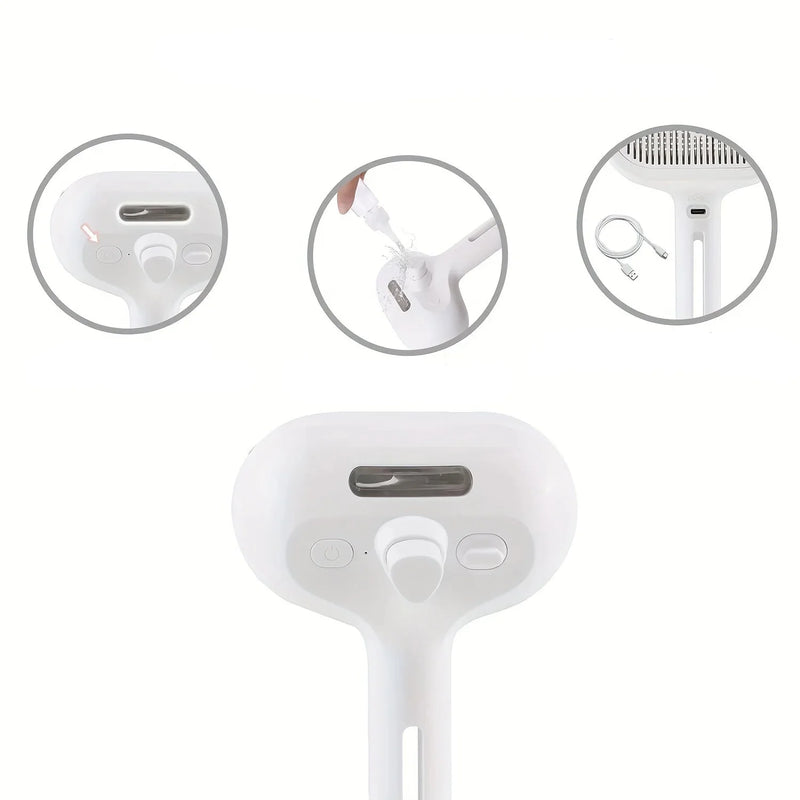 Escova Remove Pelos Pet Autolimpante - Spray Dimit - Deixe o seu Pet inovado todo dia