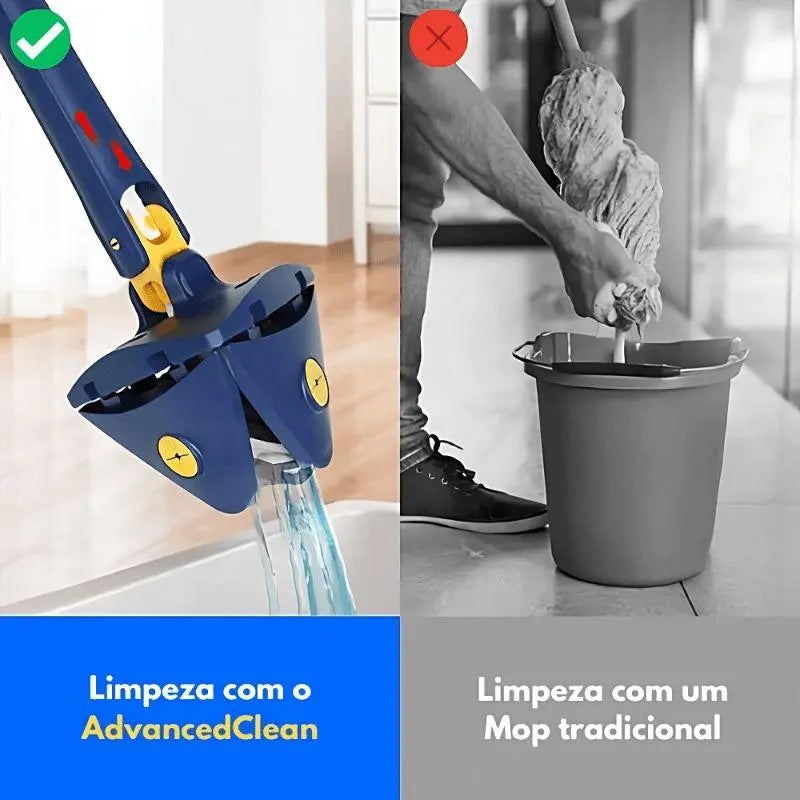 Mop de Limpeza Giratório  AdvancedClean - Facilita a sua vida. (+ Brinde)