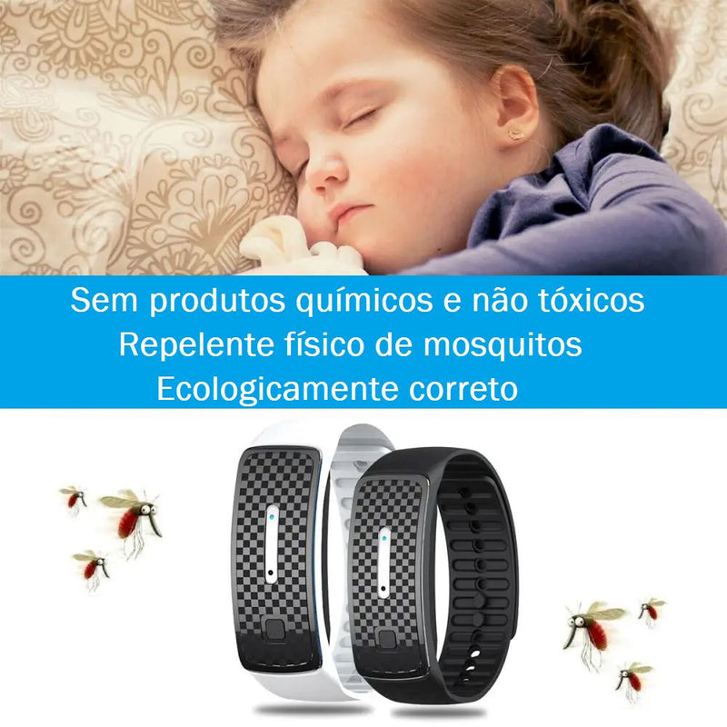 Pulseira Ultrassônica Repelente de Insetos - Protetor de insetos M30 - Leia em paz!
